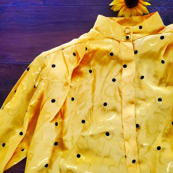 80s VTG JH Collectibles Button Shirt with shoulder pads - Picture 3 of 9